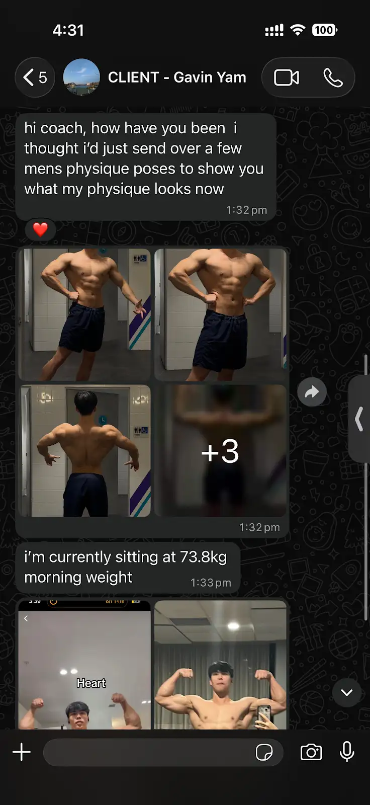 Gavin's client check-in with Richard