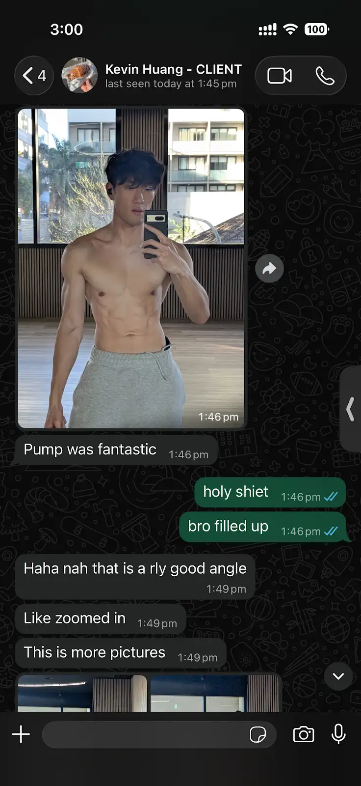 Kevin's client check-in with Richard