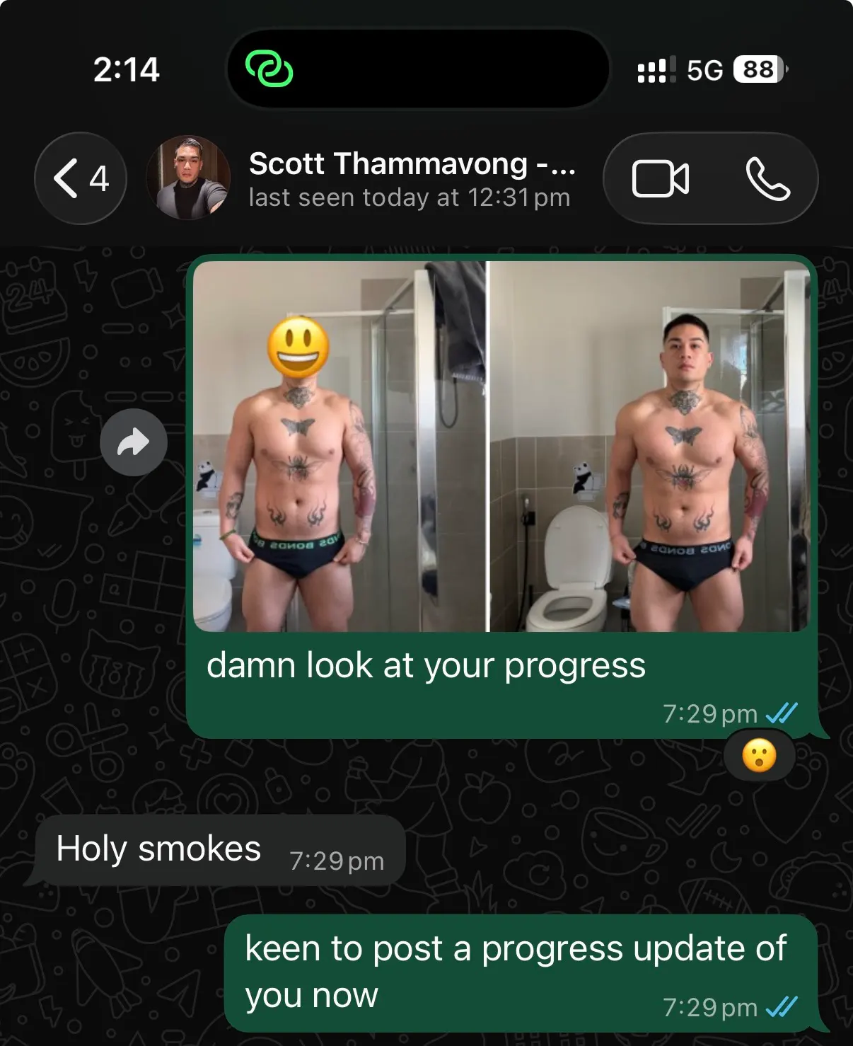 Scott's client check-in with Richard