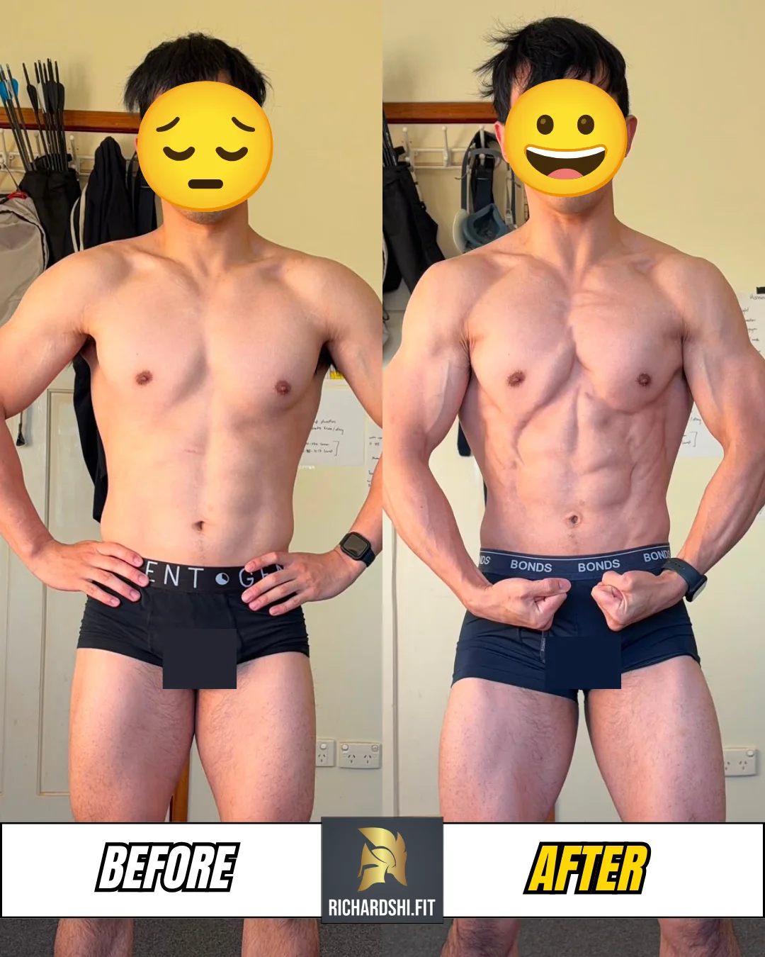 Danny's before-and-after transformation