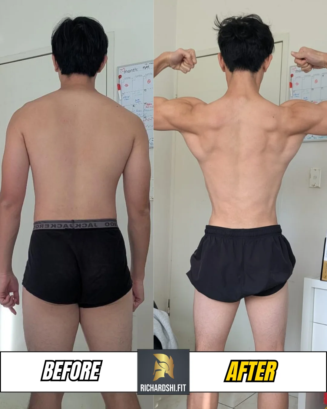 Kevin's before-and-after transformation · Back · Comparison 2