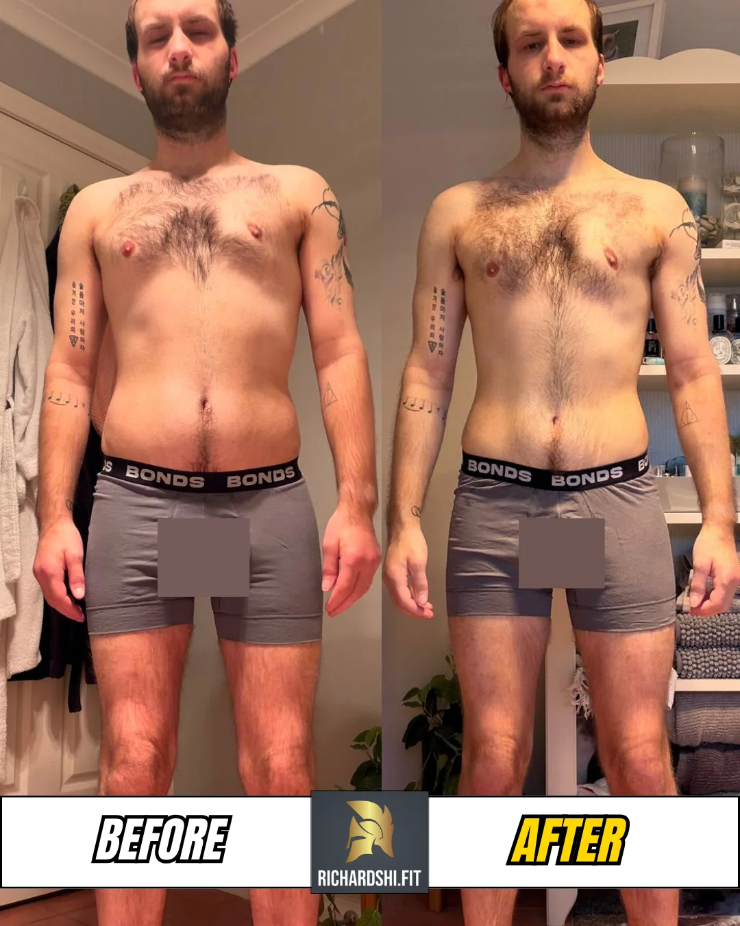 Marc's before-and-after transformation · Front
