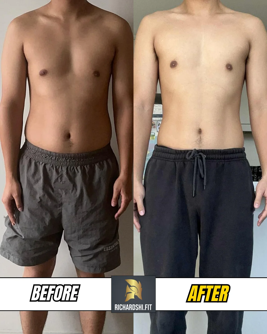 Max's before-and-after transformation · Comparison 1