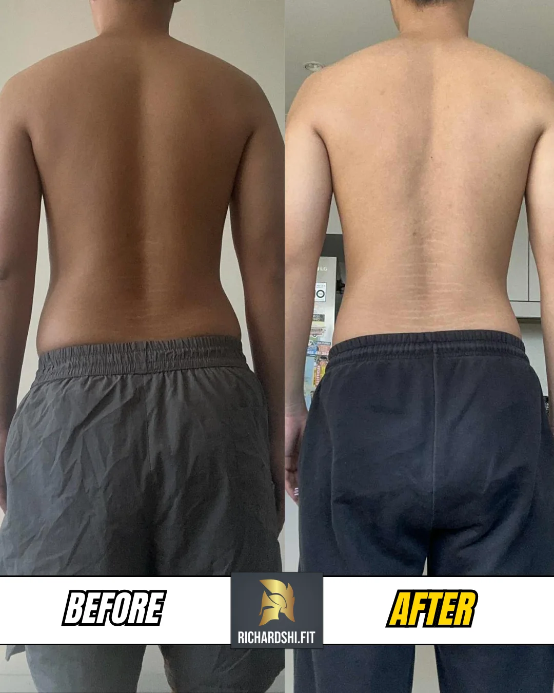 Max's before-and-after transformation · Comparison 2