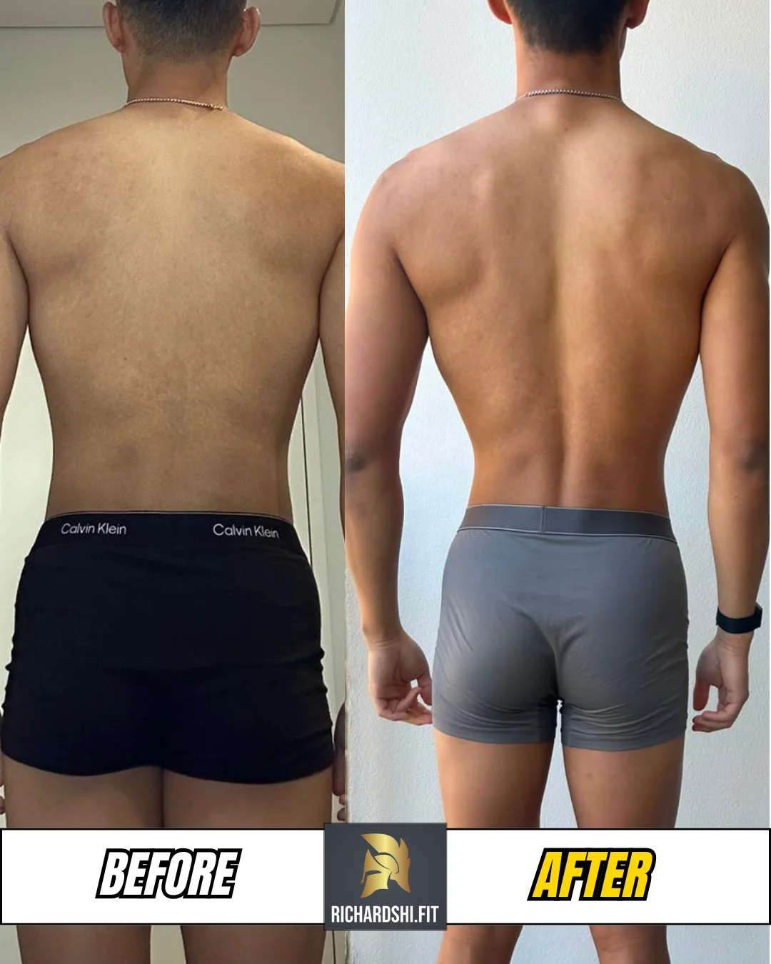 Raymond's before-and-after transformation · Back